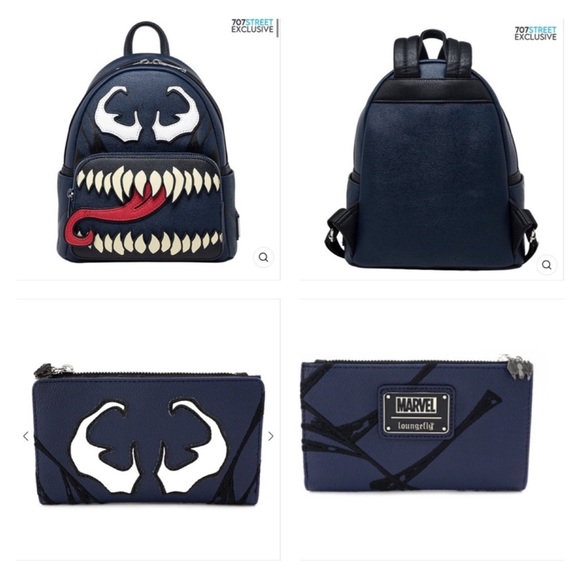 Loungefly Handbags - Loungefly Marvel Venom Cosplay Mini Backpack & Wallet Set - Exclusive